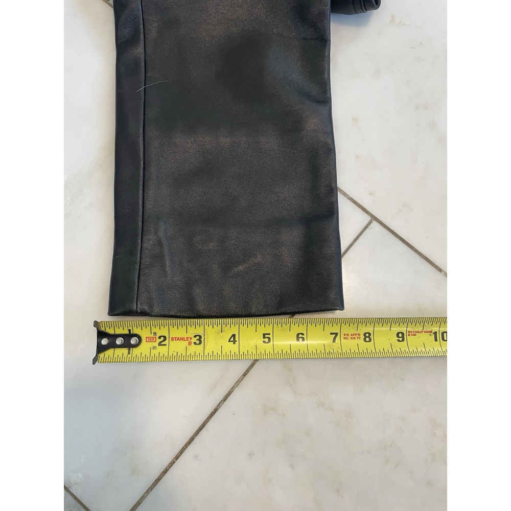 CRIPPLE CREEK Black Leather Long Straight Pants Pockets Waist 28 EUC - Picture 6 of 8
